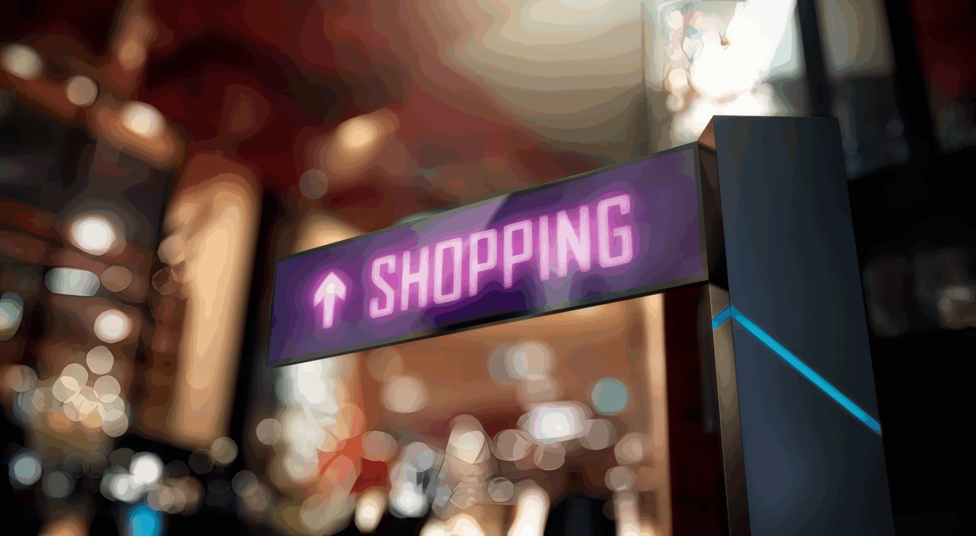 Shopping Street Sign